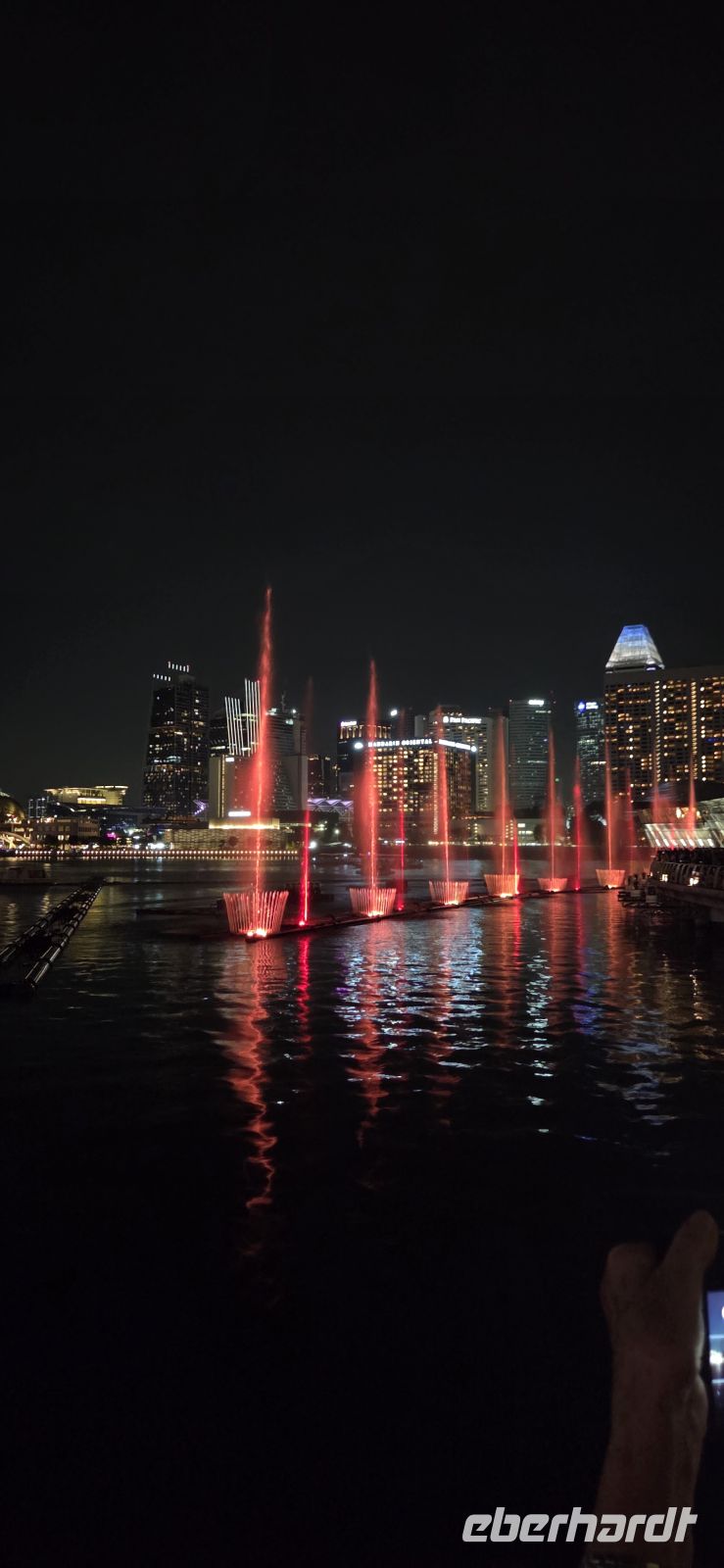 Marina Bay Sands Hotel Lichtershow - Singapur 