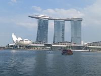 Blick auf Marina Bay Sands und die 