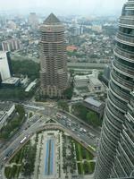 1. Tag: In Kuala Lumpur_Blick von der Besucherbrücke der Twin Towers