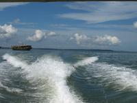 Borneo-Sandakan: Bootsfahrt zur Dschungel-Lodge Sukau