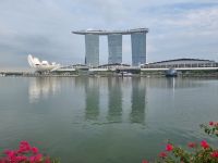 Singapur - Spaziergang entlang des Singapore-Rivers (Marina Bay Sands Hotel)