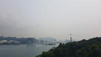 Singapur, Sentosa, Blick vom Sky Walk Siloso