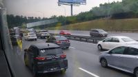Stau auf der Fahrt nach Kuala Lumpur, Malaysia