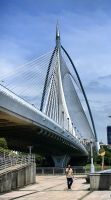 Unser Reiseleiter Zul am Fuße der Putrabrücke in Putrajaya