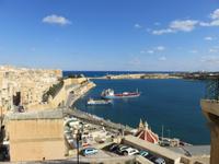 Blick vom Upper Barrakka Garden auf den Großen Hafen