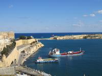 Blick vom Upper Barrakka Garden auf den Großen Hafen