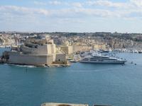 Blick vom Upper Barrakka Garden auf den Großen Hafen mit den drei Städten