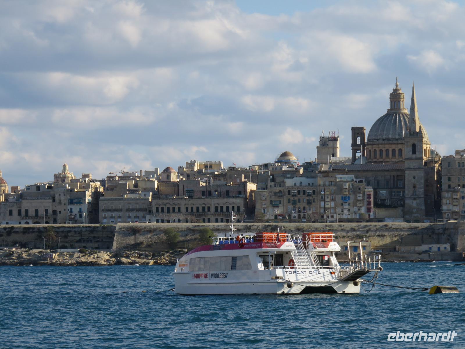 Blick von Sliema nach Valletta