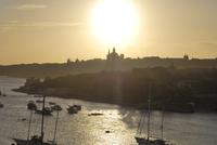 Blick vom Hotel - Valletta und Manoel Island