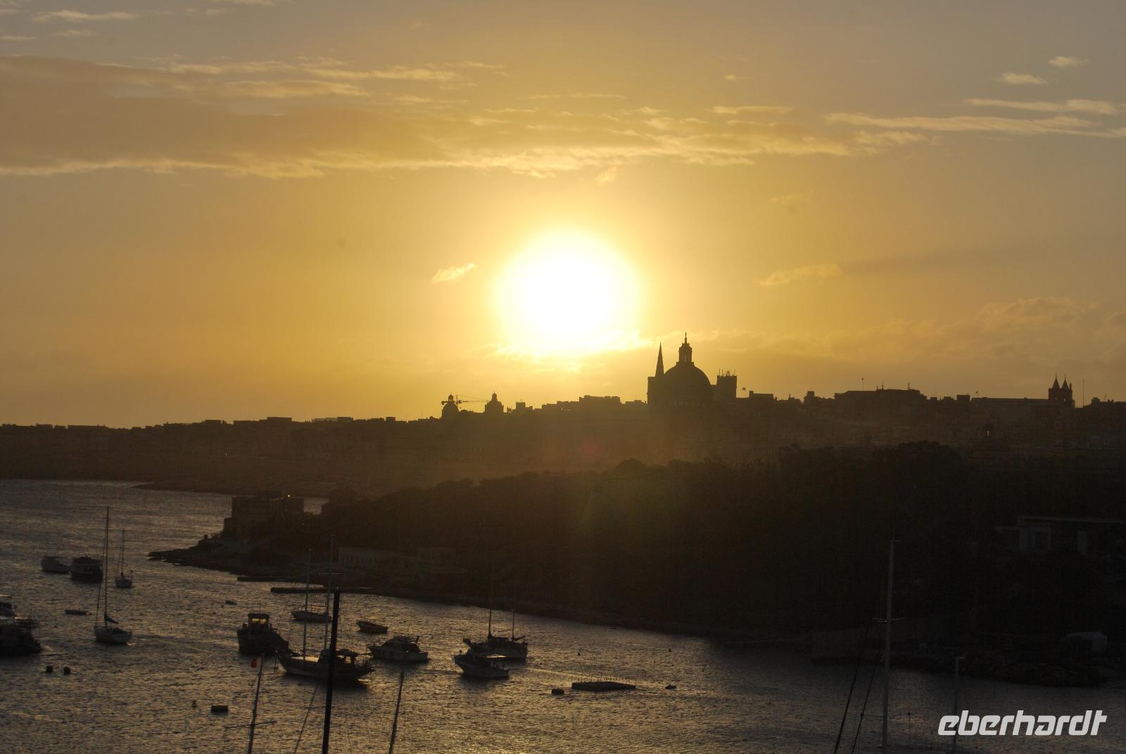 Sonnenuntergang über Valletta