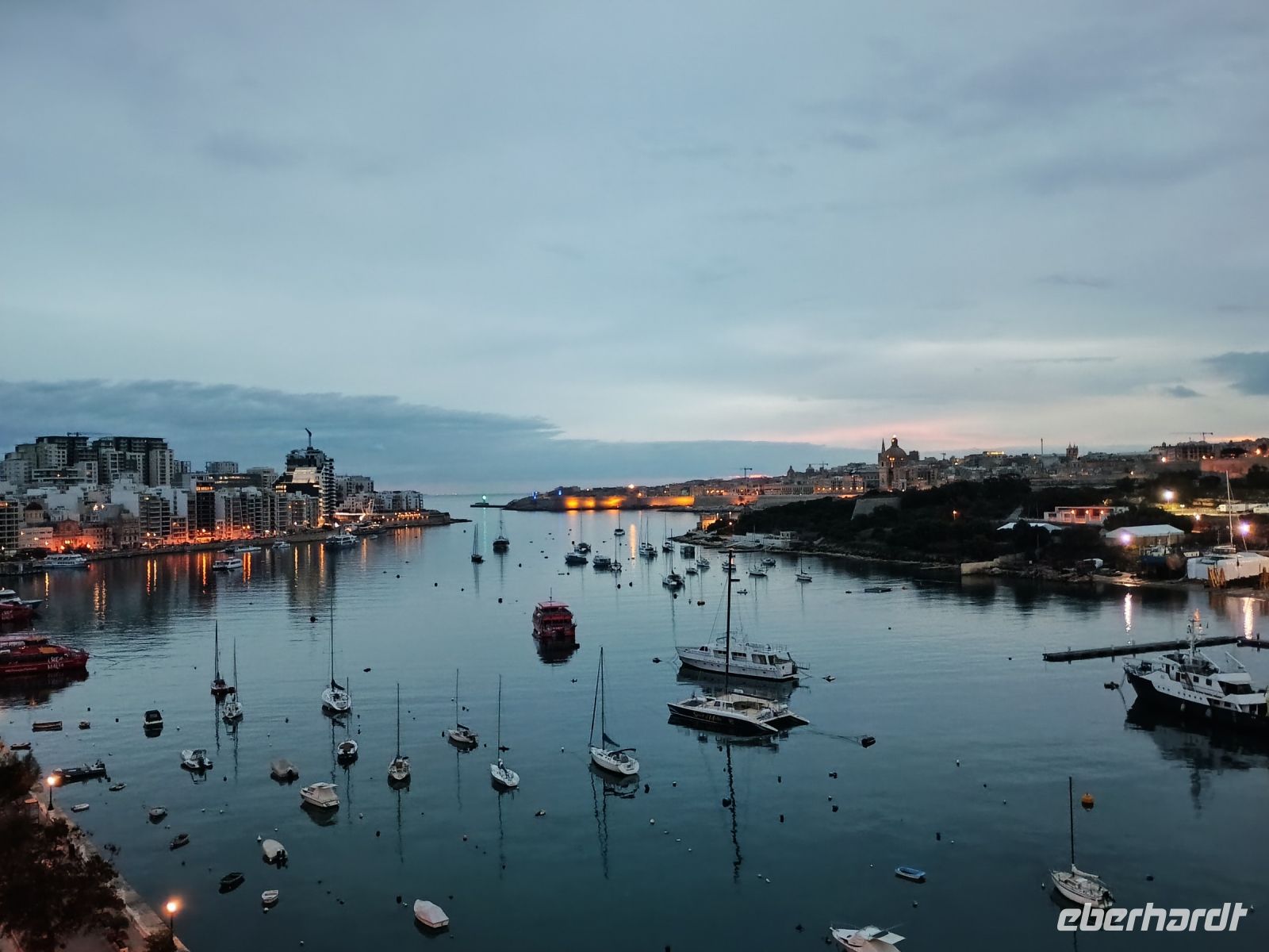 Blick auf Valletta von Hotelterrasse