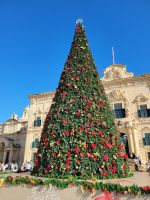 Weihnachtsdeko vor Auberge de Castille et Léon/Valletta/Malta