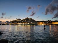 Blick vom Senglea Point zum Kreuzfahrthafen von Valletta/Malta
