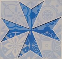 Kachel mit Malteser Kreuz/Malta