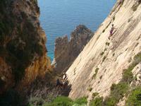 Kletterer an den Dingli-Klippen