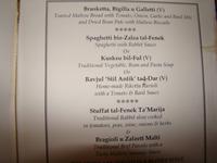 Menü maltesischer Abend im Restaurant ,,Ta´Marija