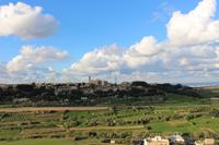 Blick über die Insel Malta von einem Aussichtspunkt in Mdina