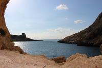 Blick auf die Bucht von Xlendi