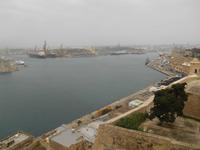 Valletta (Ausblick von den Oberen Barrakka Gärten auf den Großen Hafen)