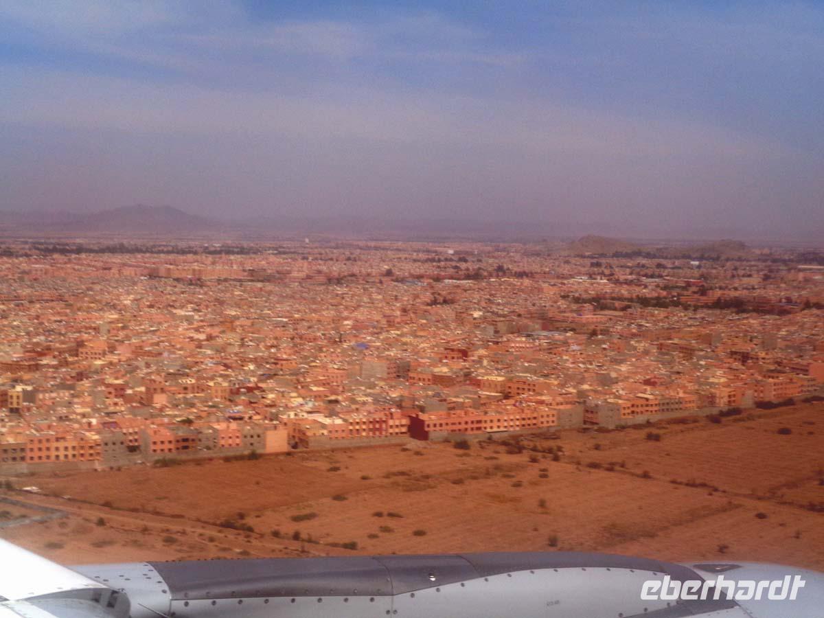 Anflug auf Marrakesch