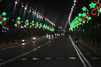 Straßenbeleuchtung zu unserem Hotel