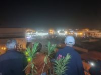 Marrakesch Restaurant El Barakka Dachterasse Blick auf Gauklerplatz