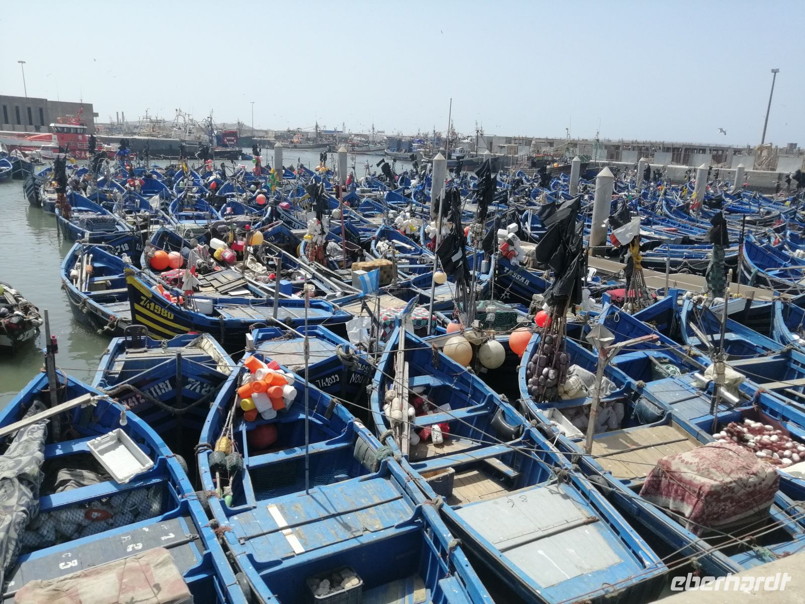 Taudens Boote im Hafen von Essaouira