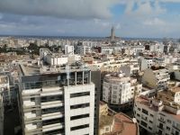 Blick auf Casablanca vom Restaurant im obersten Stockwerk