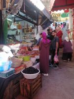 das Treiben auf dem Markt in Moulay Idriss