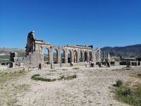 Ruinen der Basilika in der antiken Rämerstadt Volubilis