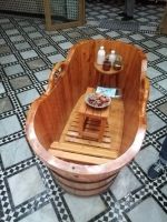 Holz-Badewanne im Hamam, Medina von Fes