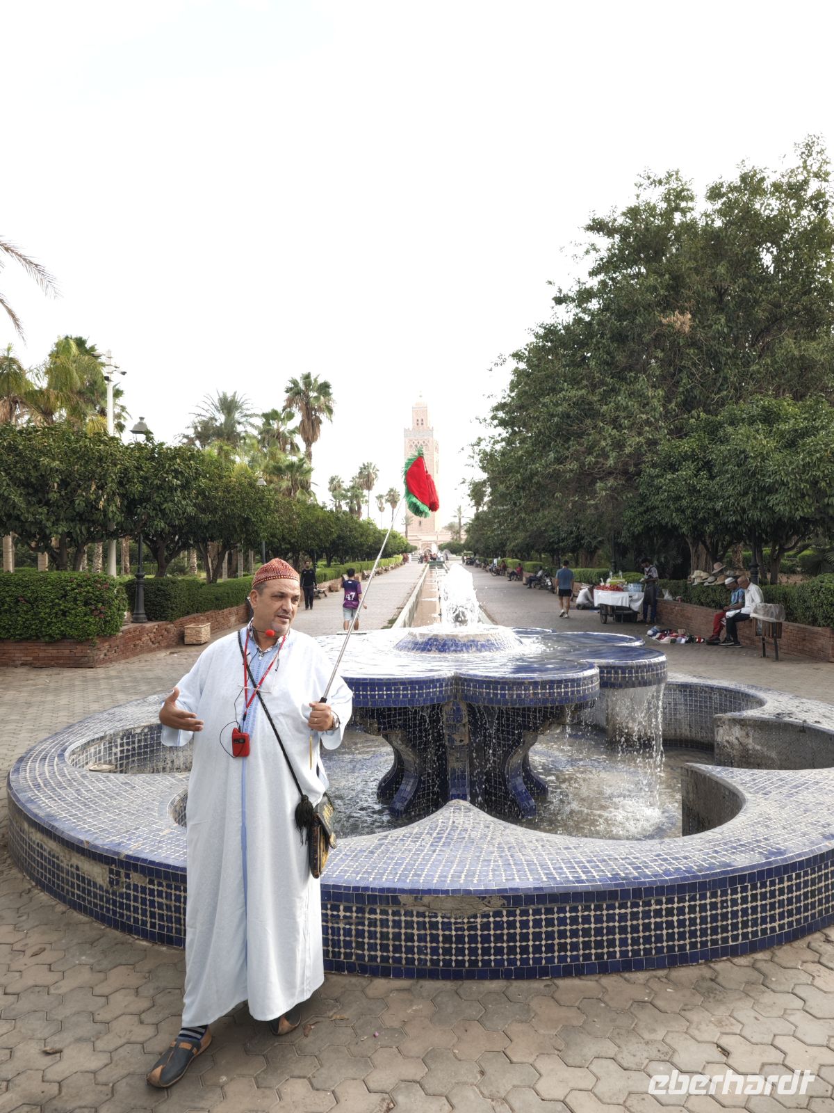 Reiseleiter Mohammed auf dem Weg zur Koutoubia-Moschee