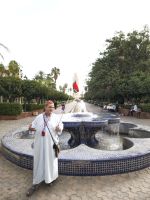 Reiseleiter Mohammed auf dem Weg zur Koutoubia-Moschee