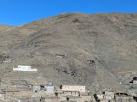 282) Fahrt durch das Atlasgebirge in Richtung Marrakesch, Marokko