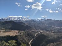 284) Fahrt durch das Atlasgebirge in Richtung Marrakesch, Marokko