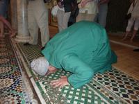 Mohammed beim Gebet