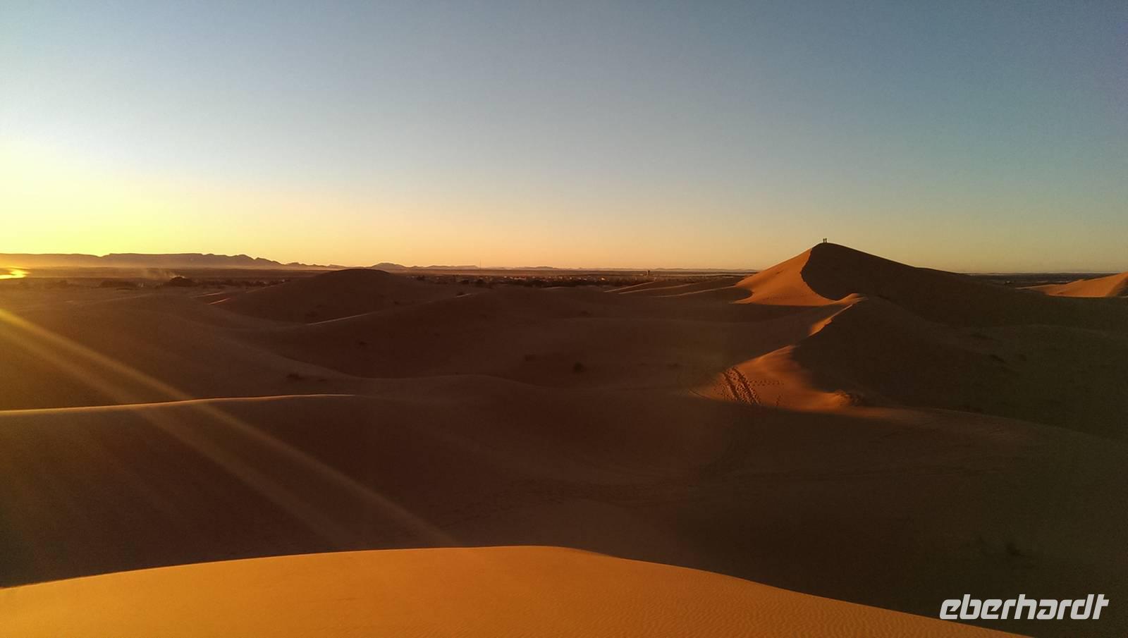 Wüste bei Merzouga - Sonnenuntergang