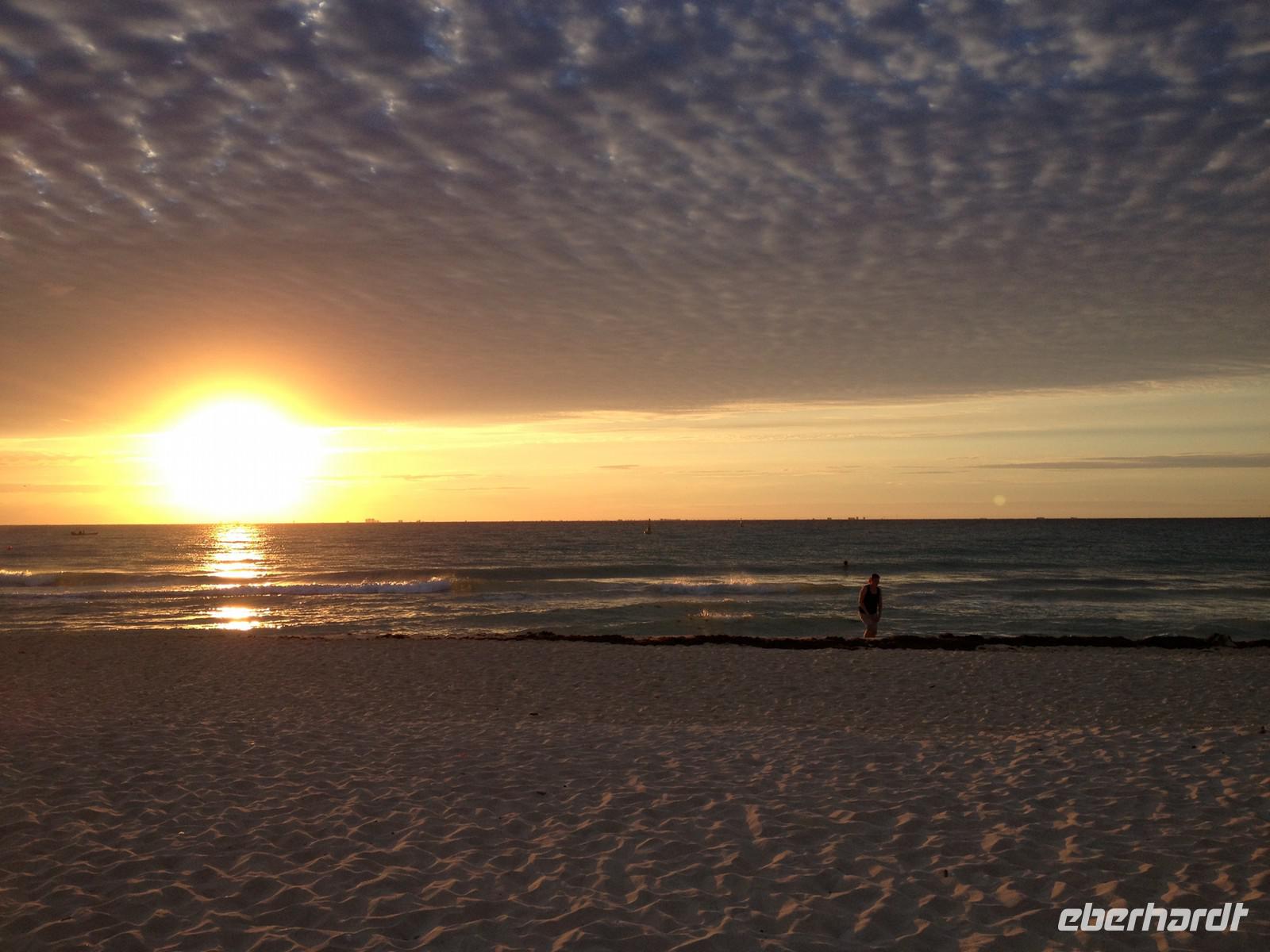 204 zum Sonnenaufgang in Playa del Carmen