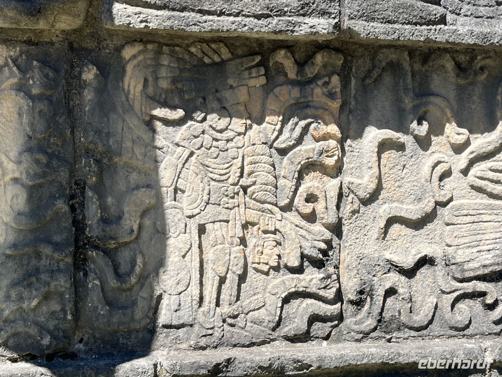 Portrait eines Tolteken mit Maya-Schopf in der Hand, Chichen Itza