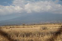 Blick auf den wolkenverhangenen Popocatépetl