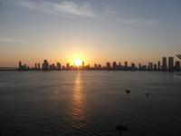 Ausfahrt aus Cartagena - Blick auf Bocagrande