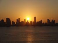 Ausfahrt aus Cartagena - Blick auf Bocagrande