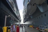 Pier in Costa Maya...ganz schön eng