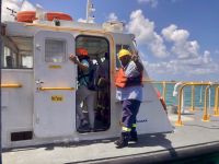 Verabschiedung unseres Lotsen, Panamakanal, Panama