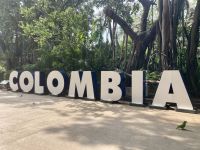 Park direkt am Hafen, Cartagena, Kolumbien