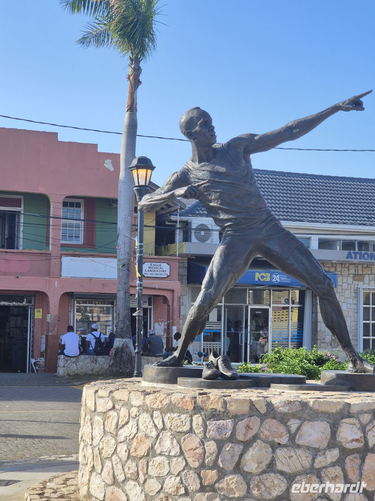 Spaziergang durch Falmouth...Usain Bolt Denkmal