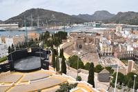 0463 Bus 1 - Cartagena_Blick vom Castillo de la Concepción auf das Amphitheater