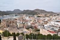 0464 Bus 1 - Cartagena_Blick vom Castillo de la Concepción auf die Altstadt
