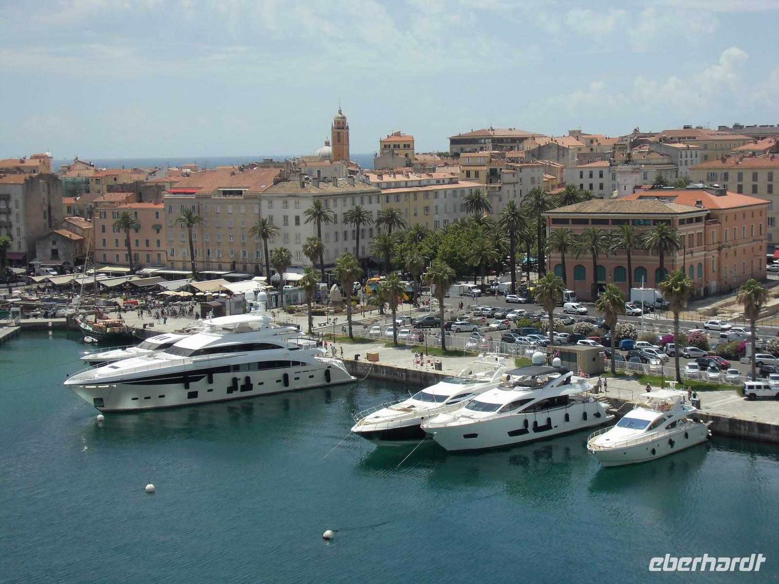 Blick auf Ajaccio in Korsika