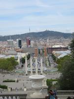 Barcelona - Stadtrundfahrt - Blick vom Berg Montjuic zum Spanischen Platz